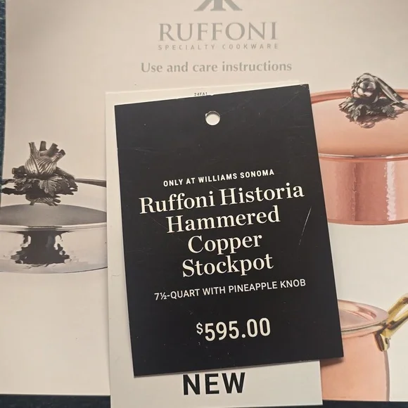 Ruffoni Historia Hammered Copper Stockpot with Pineapple Knob, 7 1/2-Qt - Picture 12 of 16